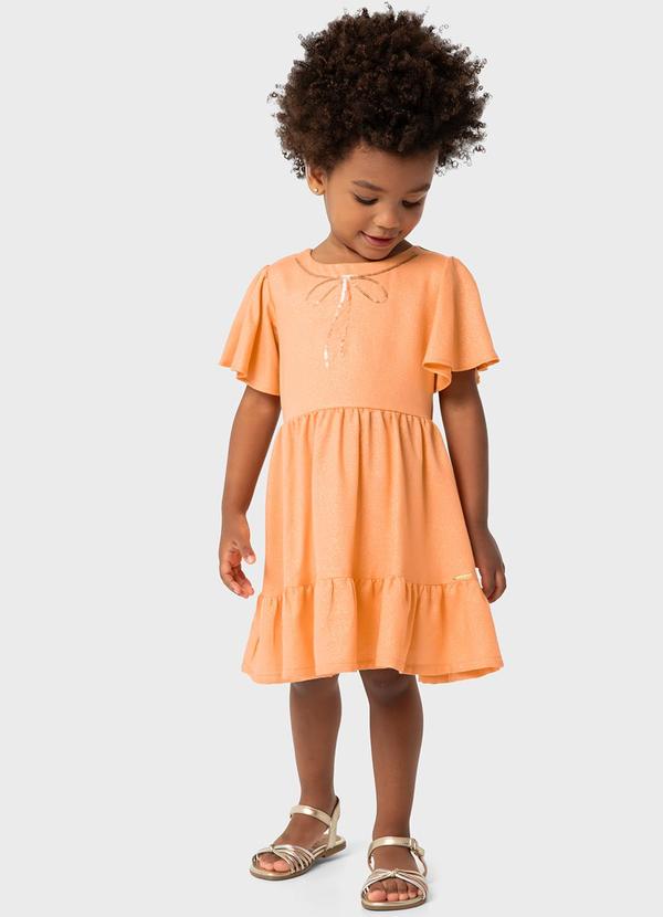 Vestido Laranja Marias em Lurex
