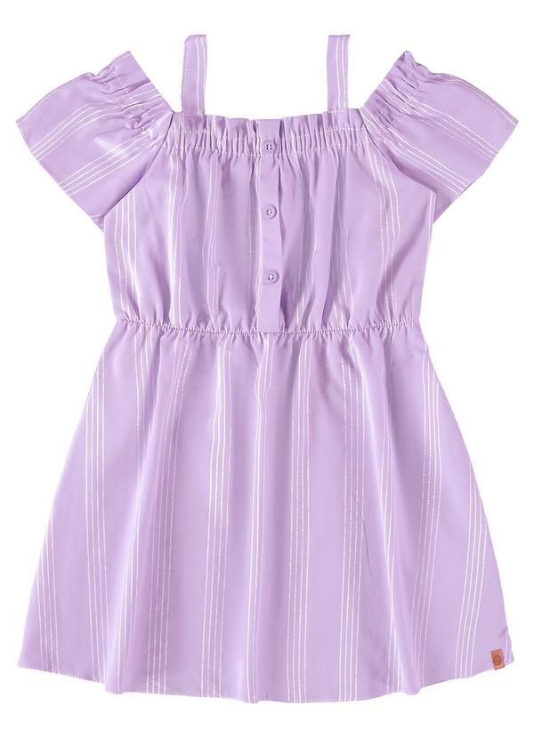 Vestido Lilás Evasê Curto Menina