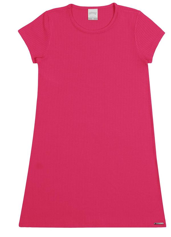 Vista 2 Vestido Malha Canelado Sevilha Rosa Alakazoo Alakazoo