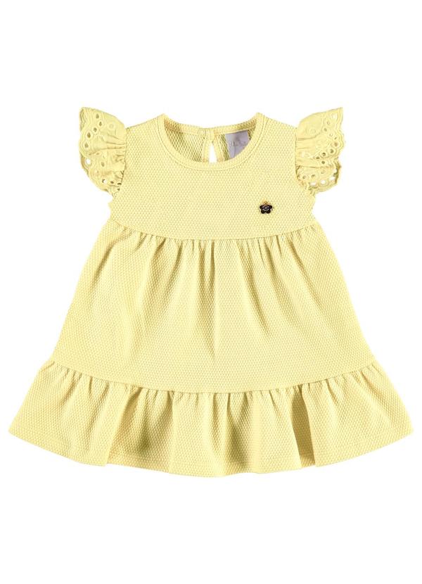 Vestido Malha Favo Amarelo