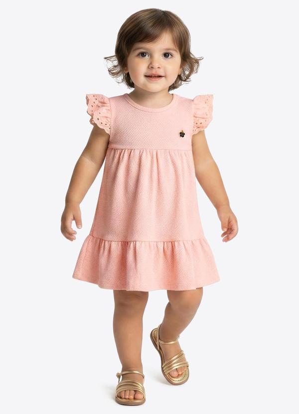 Vestido Malha Favo Rosê