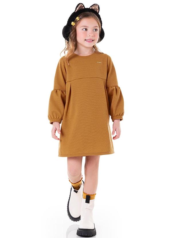 Vestido Malha Tricot Felpado Amplo Marrom