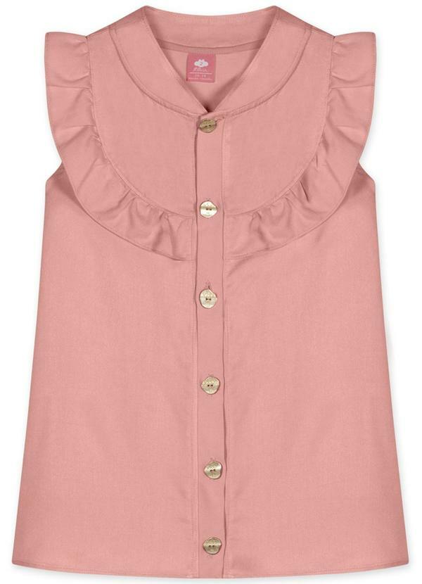 Vestido Manga Curta Feminino Bebê Rosa