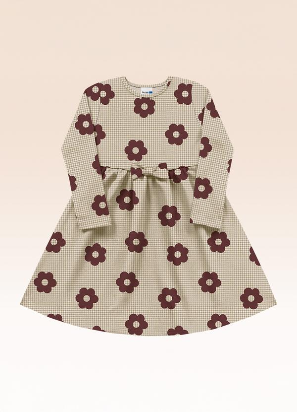Vestido Manga Longa Bege