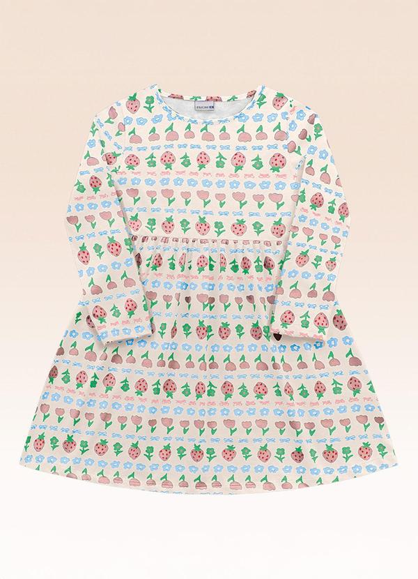 Vestido Manga Longa Bege