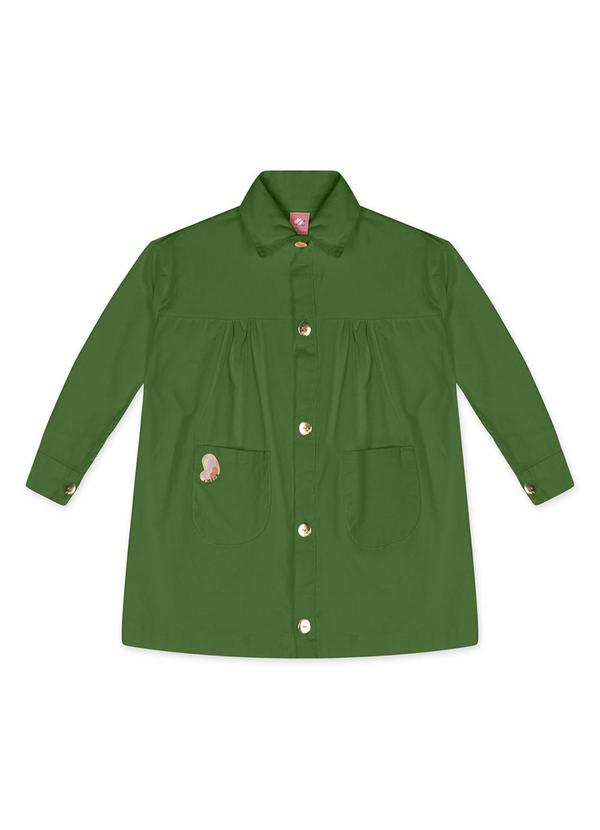 Vista 2 Vestido Manga Longa Infantil Feminino Verde Lilica Ripilica Lilica Ripilica