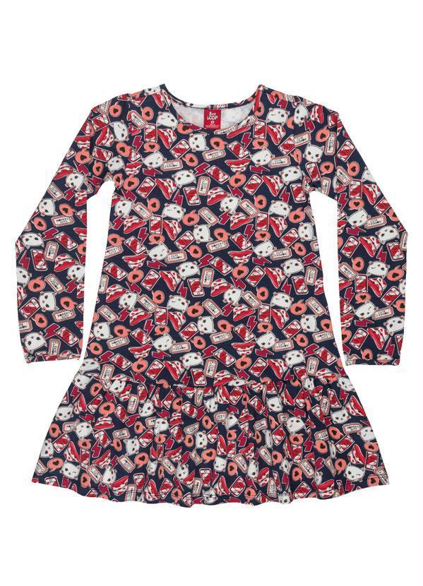 Vestido Manga Longa Infantil Preto