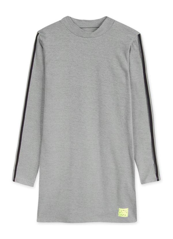 Vista 2 Vestido Manga Longa Juvenil Hapier Cinza Hapier