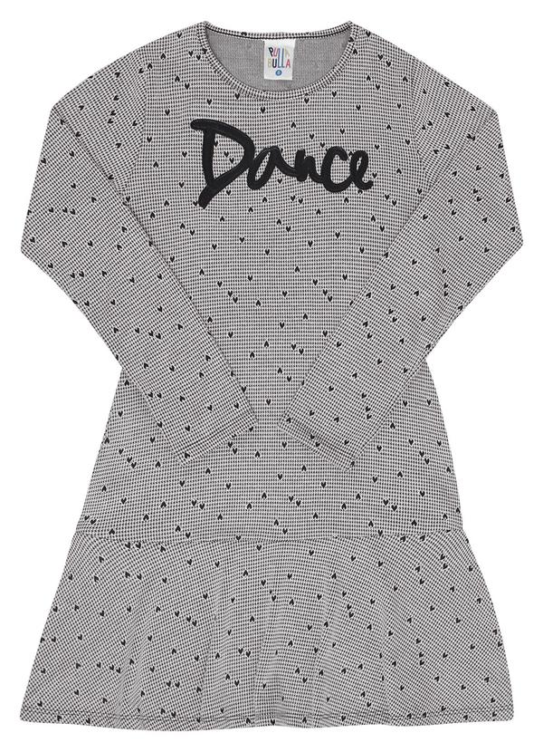 Vestido Manga Longa Malha Menina Branco