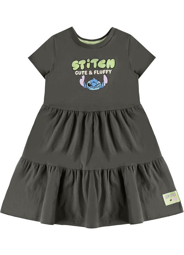 Vestido Marias Stitch Cinza Chumbo