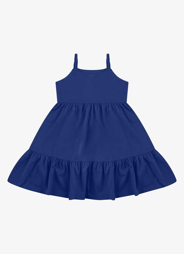 Vista 2 Vestido Meia Malha Azul Pulla Bulla Pulla Bulla