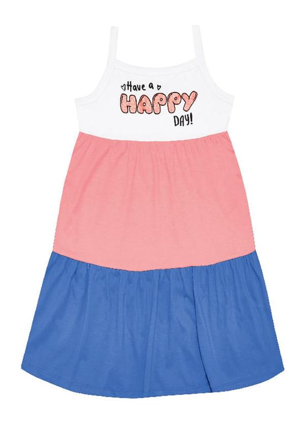 Vista 2 Vestido Meia Malha Menina Laranja Pulla Bulla Pulla Bulla