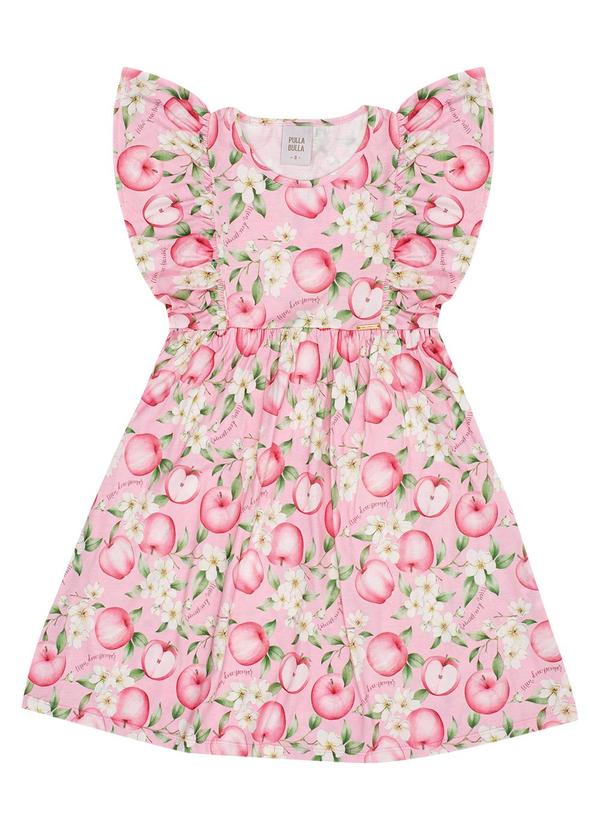 Vista 2 Vestido Meia Malha Rosa Pulla Bulla Pulla Bulla