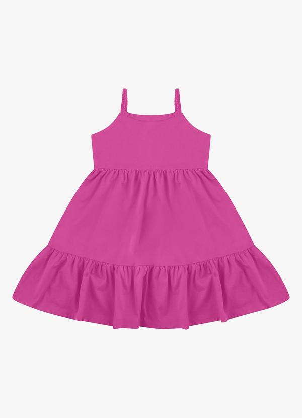 Vista 2 Vestido Meia Malha Rosa Pulla Bulla Pulla Bulla