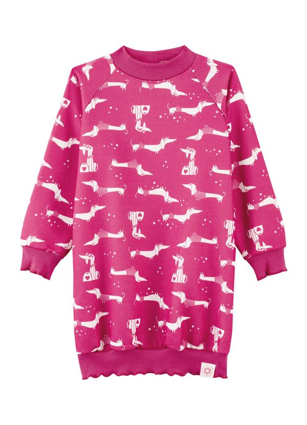 Vestido Menina em Moletom Fashionsichas Rosa
