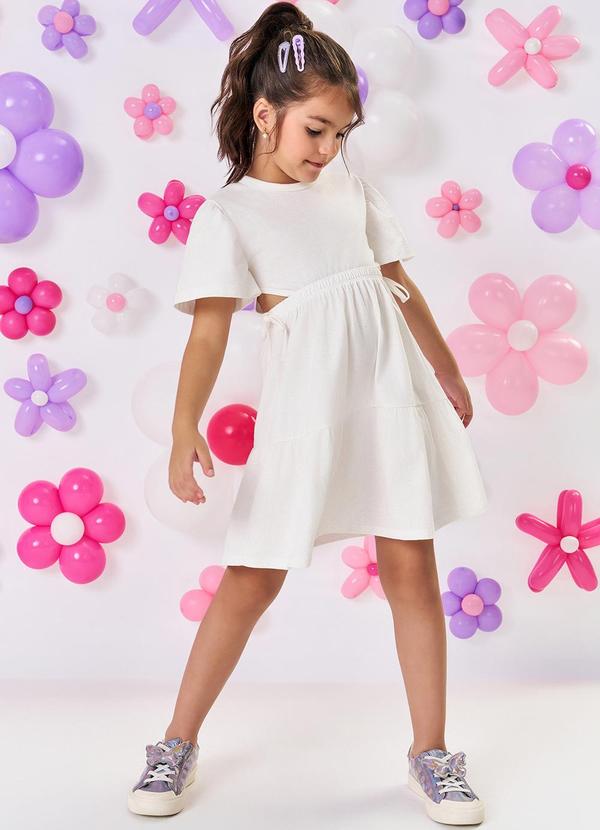 Vista 2 Vestido Menina Glitter Bege Cinti Cinti