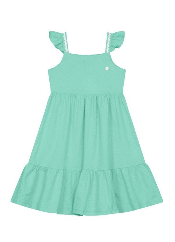 Vestido Menina Texturizado Verde