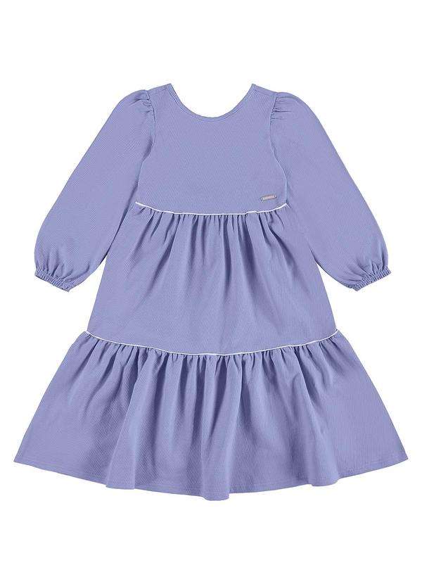 Vestido Midi Amplo Texturizado Roxo