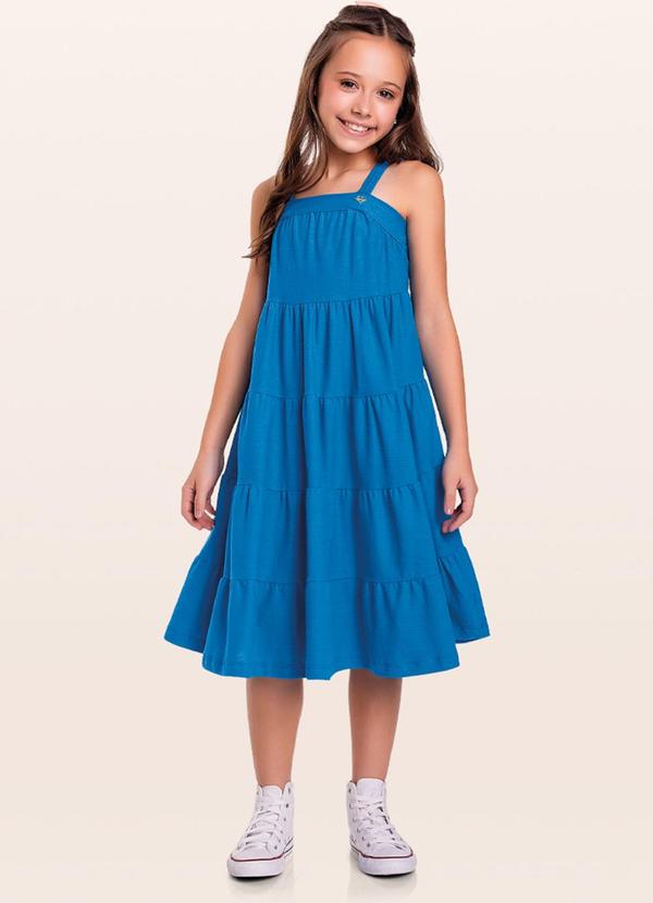Vista 2 Vestido Midi Azul Fakini Kids Fakini Kids