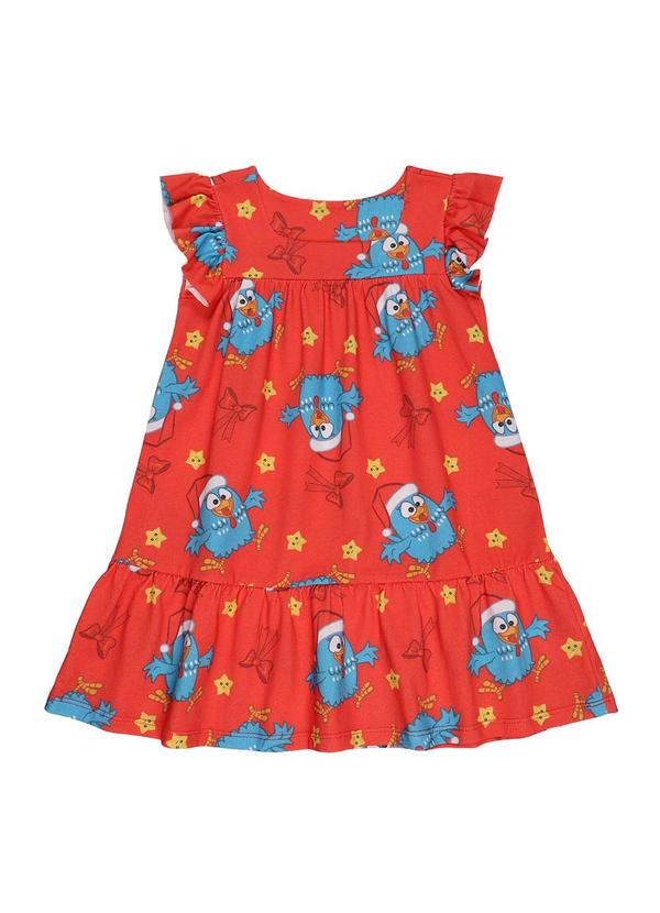 Vestido Natal Galinha Pintadinha Vermelho