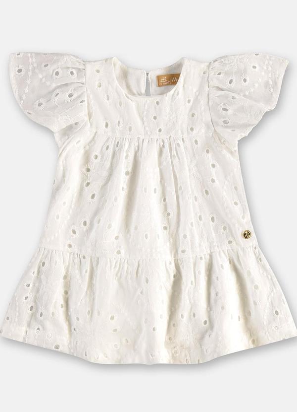 Vestido para Bebê em Laise Branco
