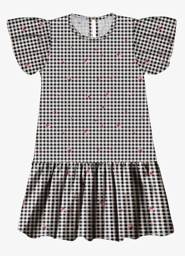 Vista 2 Vestido Popeline Estampado Azul Trick Nick Trick Nick