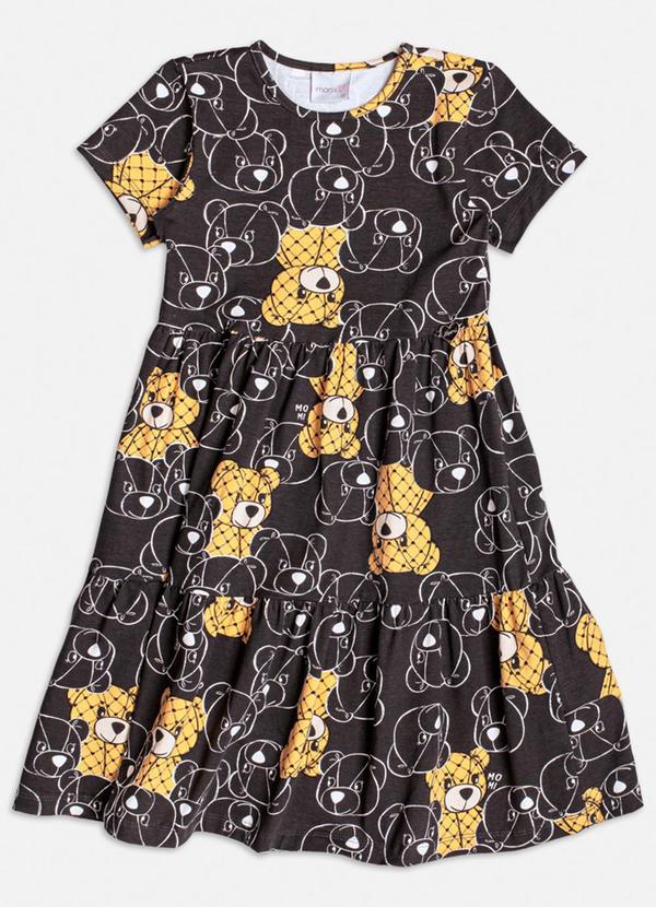Vestido Preto de Ursinhos Preto