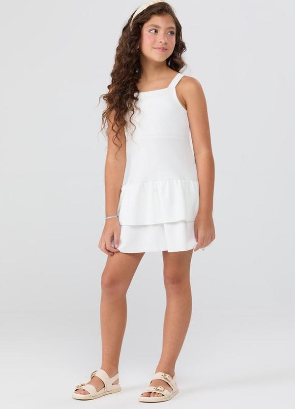 Vestido Regata Babadinhos Branco