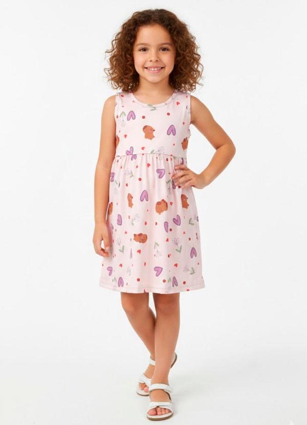 Vestido Regata Infantil Capivara Off White