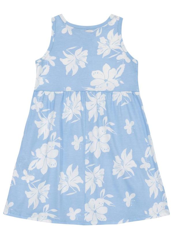 Vestido Regata Infantil Floral Bee Loop Azul