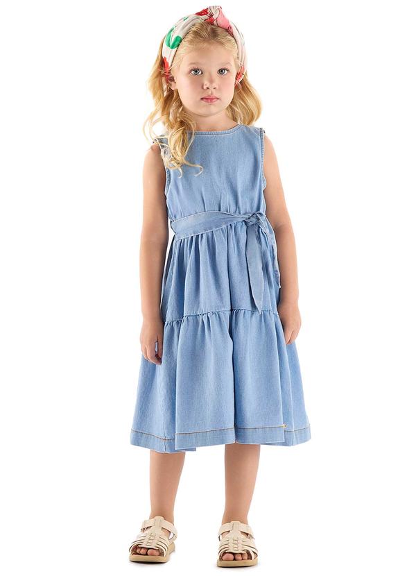 Vestido Regata Jeans Elastano Azul