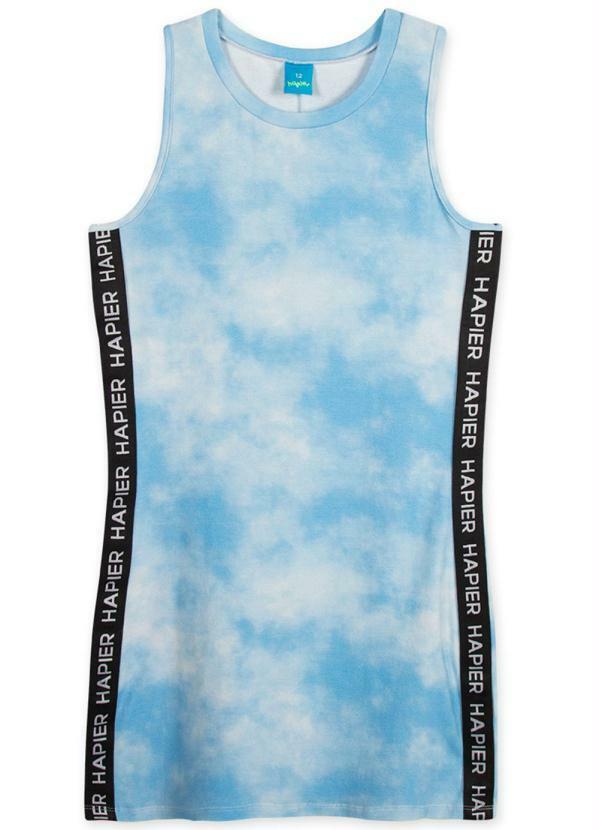 Vestido Regata Malha Juvenil Azul