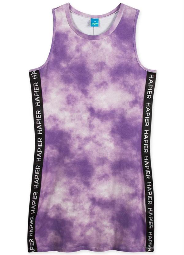 Vista 2 Vestido Regata Malha Juvenil Lilás Hapier Hapier