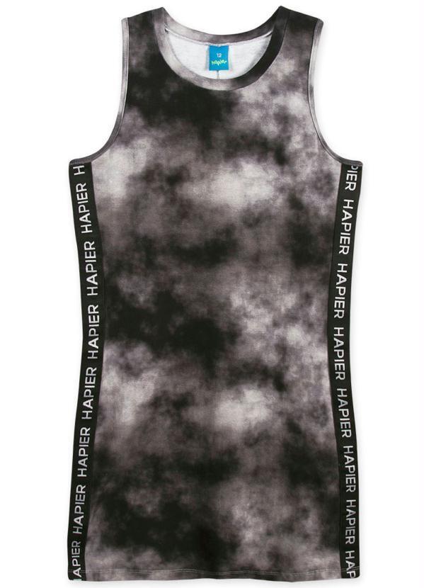 Vista 2 Vestido Regata Malha Juvenil Preto Hapier Hapier