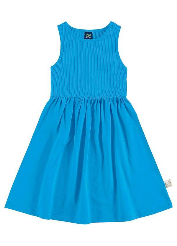 Vista 2 Vestido Ribana Infantil Azul Bee Loop Bee Loop