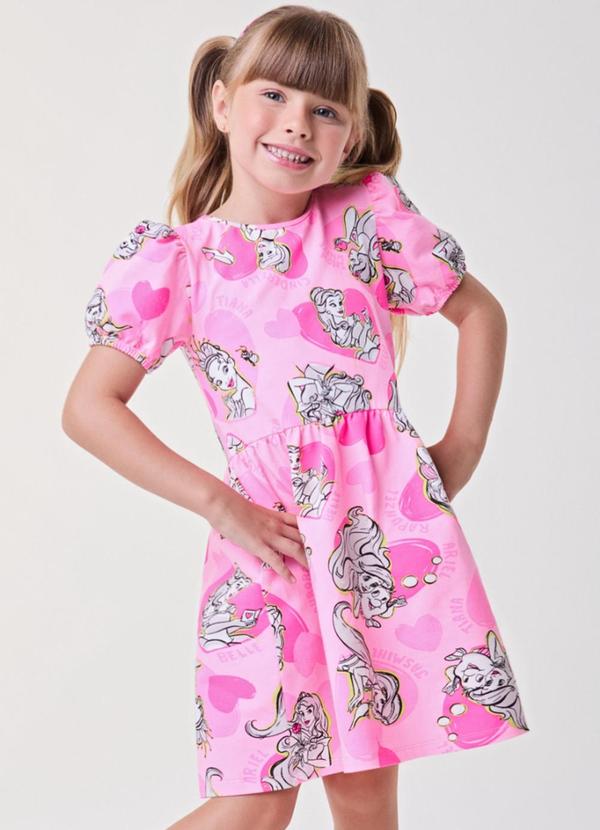 Vista 2 Vestido Rosa das Princesas Rosa Bimbi Bimbi