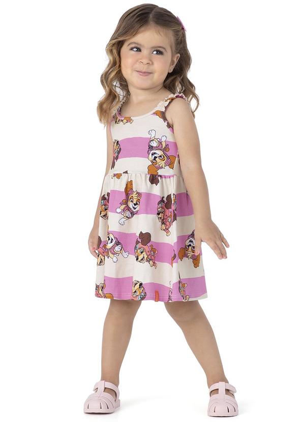 Vista 2 Vestido Rosa Godê Patrulha Canina® Malwee Kids Malwee Kids