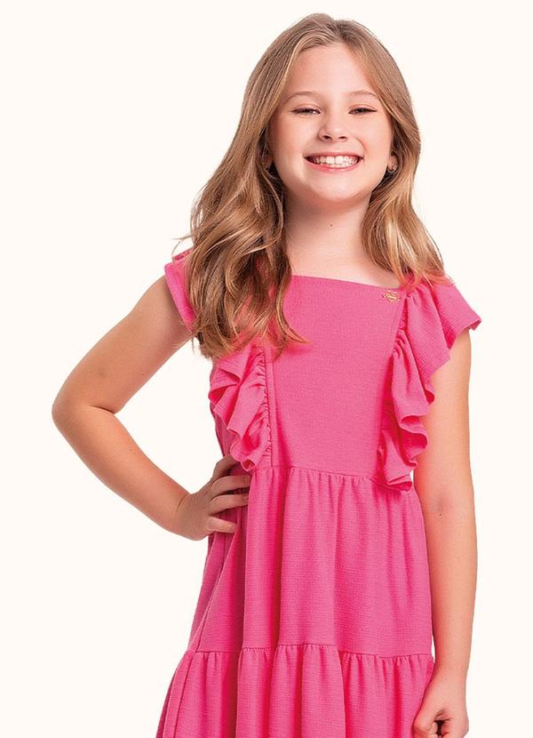 Vista 2 Vestido Rosa Fakini Kids Fakini Kids