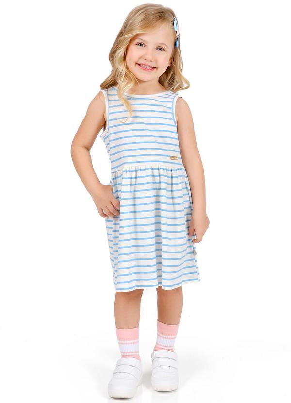 Vista 2 Vestido sem Manga Estampado Branco Tink Bink Tink Bink