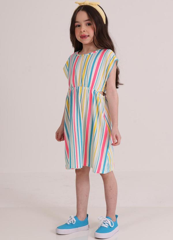Vestido sem Manga Listrado
