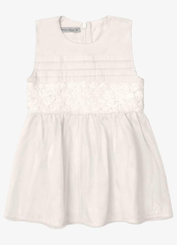 Vestido Verão Menina com Plaquinha Bege