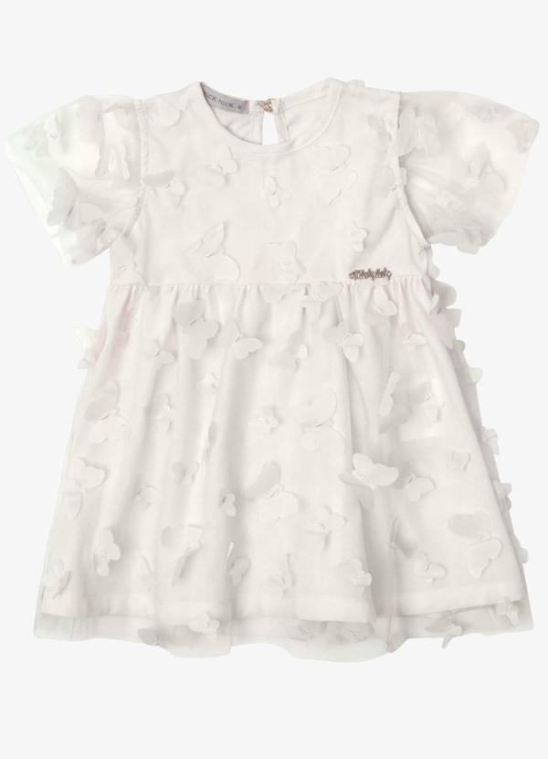 Vestido Verão Menina com Plaquinha Bege