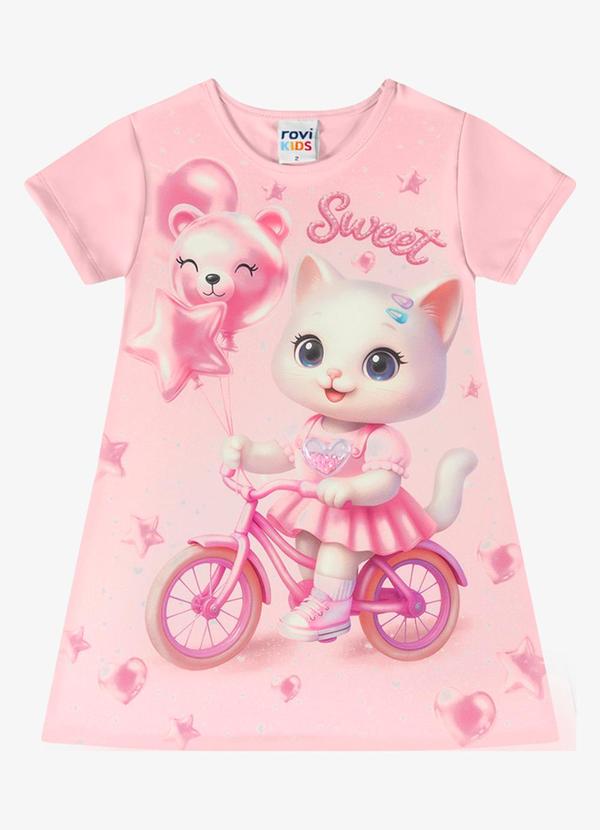 Vestido Verão Menina Curto Rosa