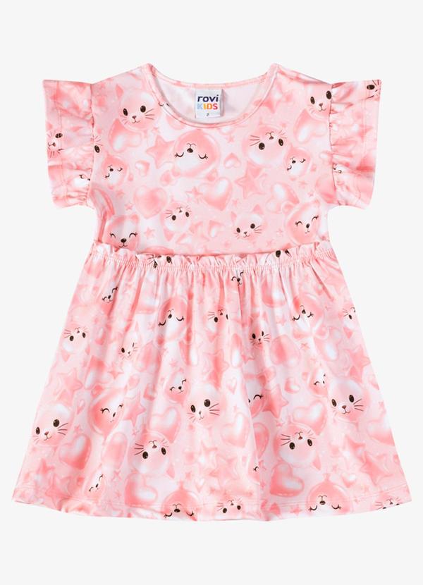Vestido Verão Menina Curto Rosa