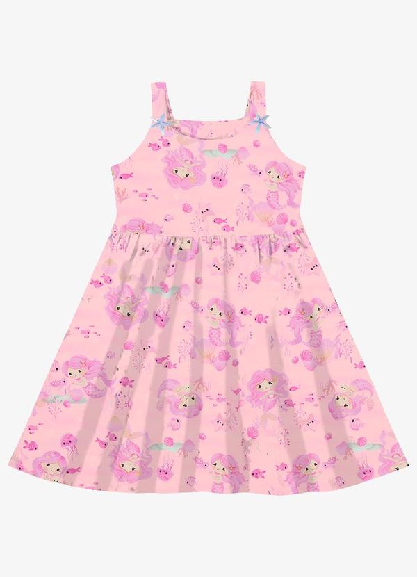 Vestido Verão Menina Curto Rosa