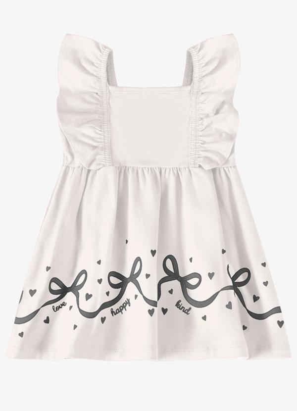 Vestido Verão Menina Estampa Glitter Bege