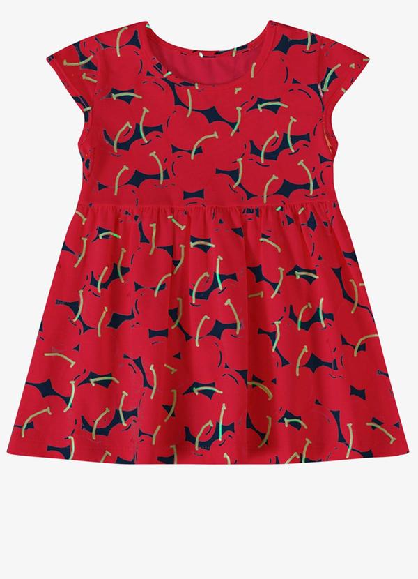 Vestido Verão Menina Estampa Rotativa Azul