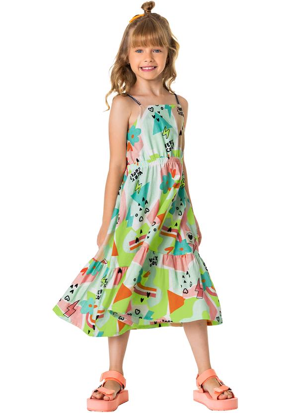 Vestido Verde Água Midi Marias Very Cool