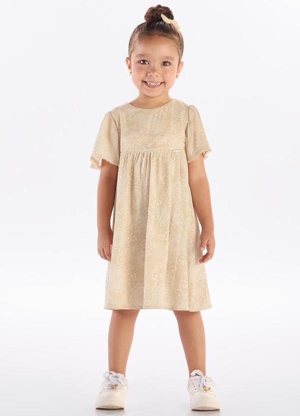 Vista 2 Vestido Viscose e Meia Malha Marrom Pulla Bulla Pulla Bulla