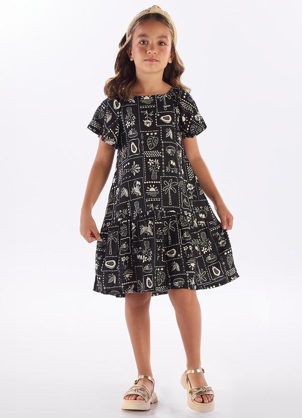 Vista 2 Vestido Viscose Preto Pulla Bulla Pulla Bulla